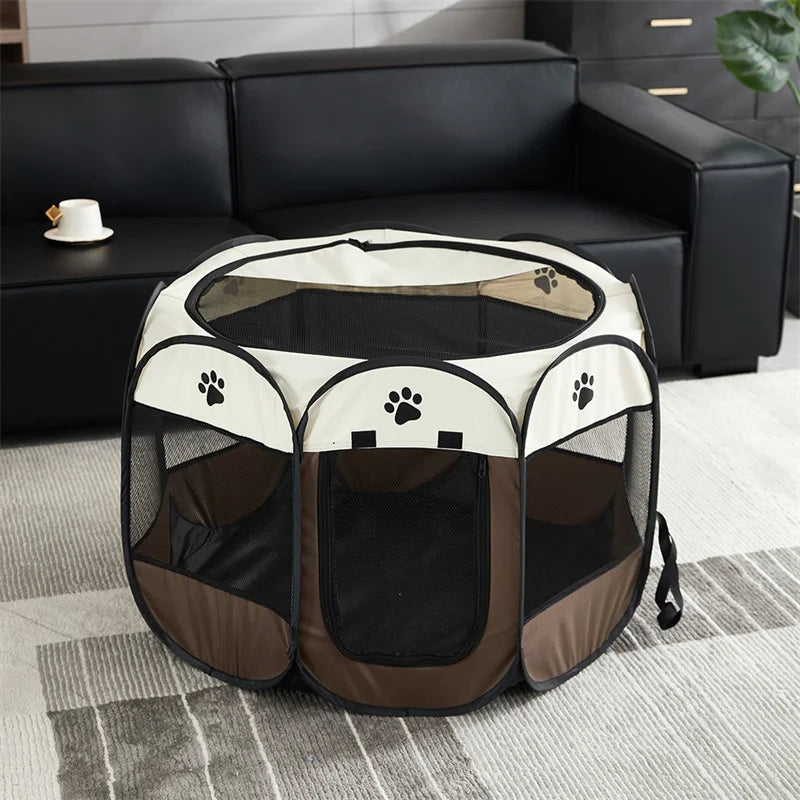 Pet Tent Portable Foldable Kennel Octagonal Fence Puppy Shelter Easy To Use Outdoor Easy Operation Large Dog Cages Cat Fences