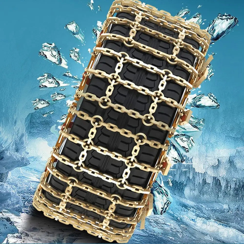 Driving Safety Car Tire Snow Chain Thickened Car Snow Tires Stainless Steel Snow Chain Anti-skid Metal Auto Anti-Skid Chain