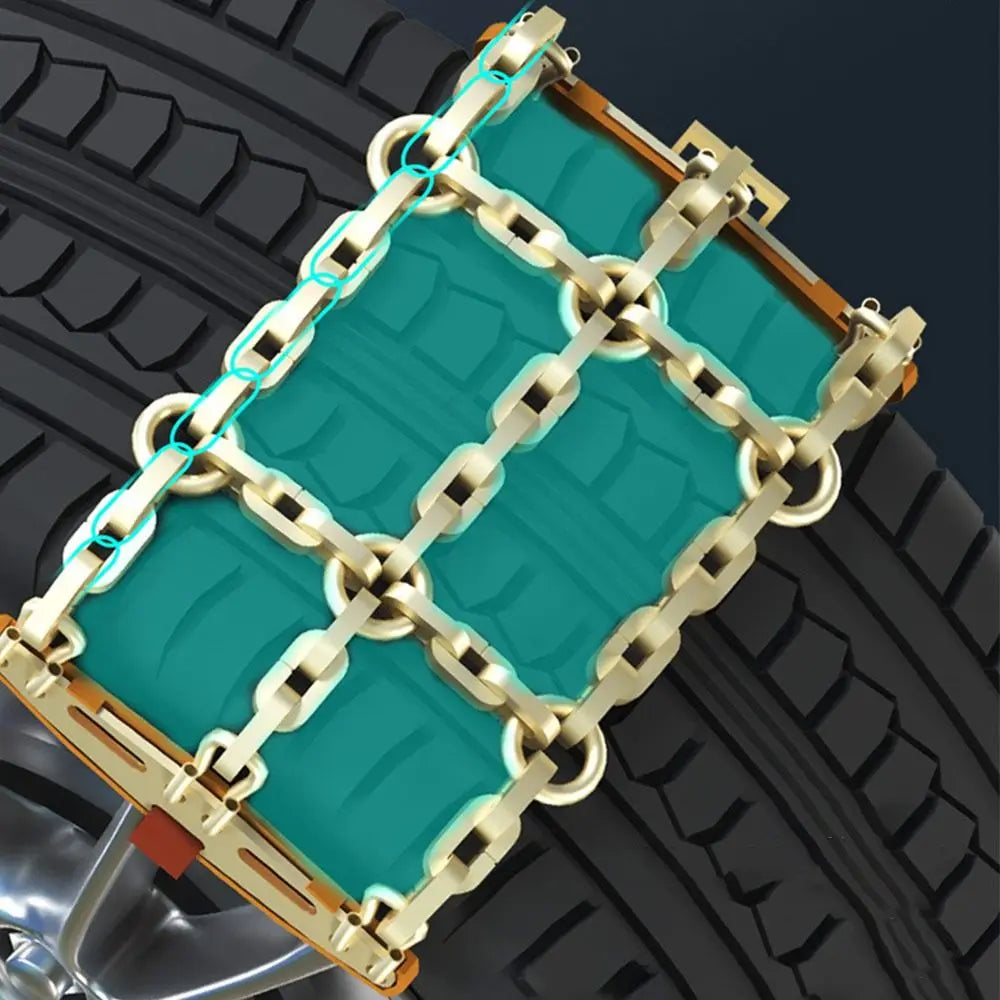 Driving Safety Car Tire Snow Chain Thickened Car Snow Tires Stainless Steel Snow Chain Anti-skid Metal Auto Anti-Skid Chain