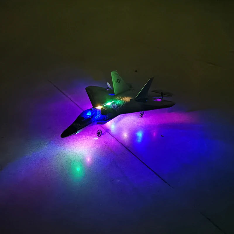 2024 Top P530 2.4G 2CH RC Airplane Raptor F22 Warplane Version LED Light With Gyroscope Toys A Gift For Boys with Easy Flying
