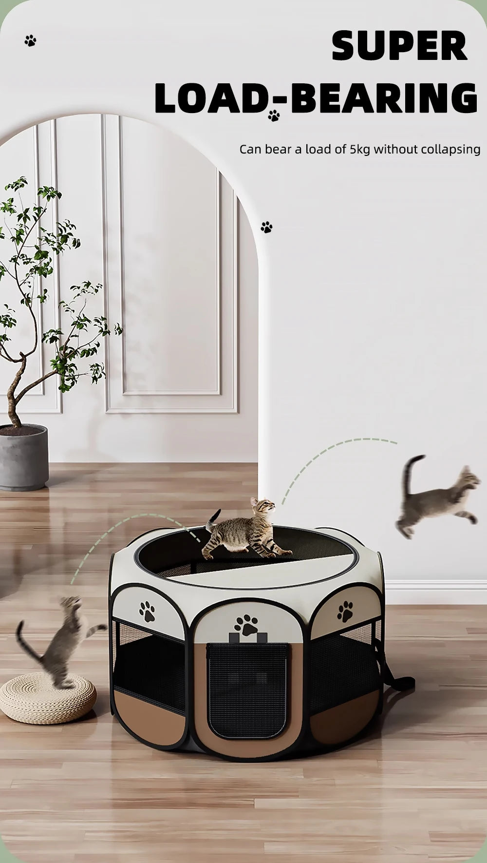 Pet Tent Portable Foldable Kennel Octagonal Fence Puppy Shelter Easy To Use Outdoor Easy Operation Large Dog Cages Cat Fences