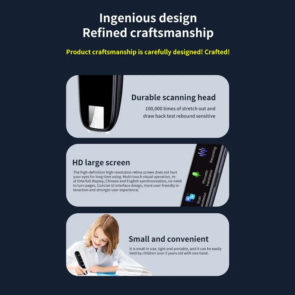 Translator 112 Languages Offline WIFI Scanning Translation Translator Instant Voice Scan Cheap Smart and High Marker Pen Qu R8B3