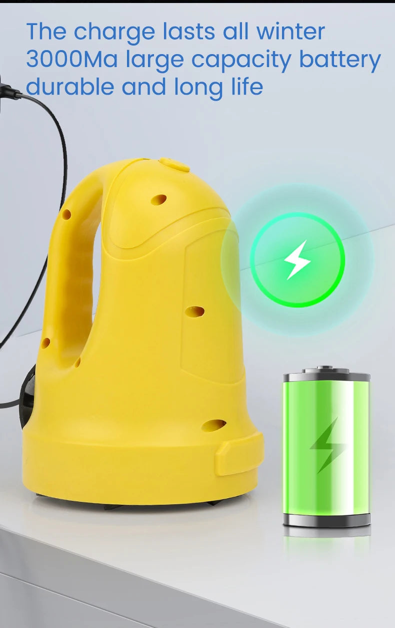 Portable Car Electric Ice Snow Scraper Heated Removal USB Rechargeable Ice Scraper for Auto Winter Windshield Glass Defrost Tool