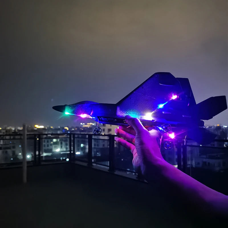 2024 Top P530 2.4G 2CH RC Airplane Raptor F22 Warplane Version LED Light With Gyroscope Toys A Gift For Boys with Easy Flying