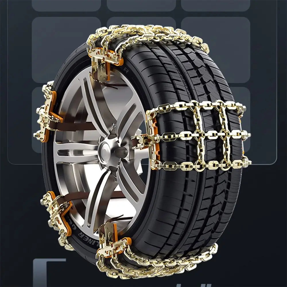 Driving Safety Car Tire Snow Chain Thickened Car Snow Tires Stainless Steel Snow Chain Anti-skid Metal Auto Anti-Skid Chain