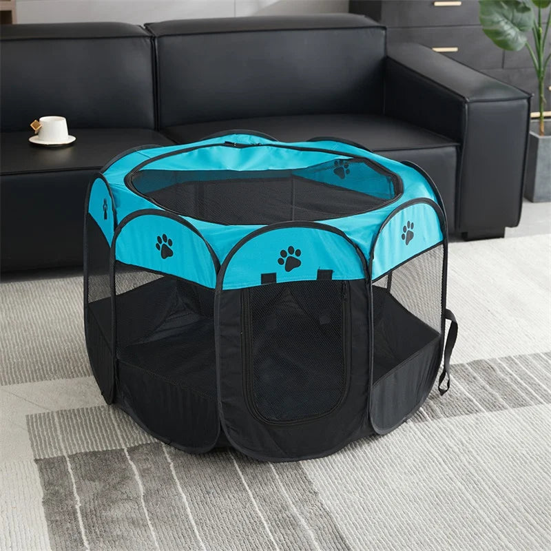 Pet Tent Portable Foldable Kennel Octagonal Fence Puppy Shelter Easy To Use Outdoor Easy Operation Large Dog Cages Cat Fences