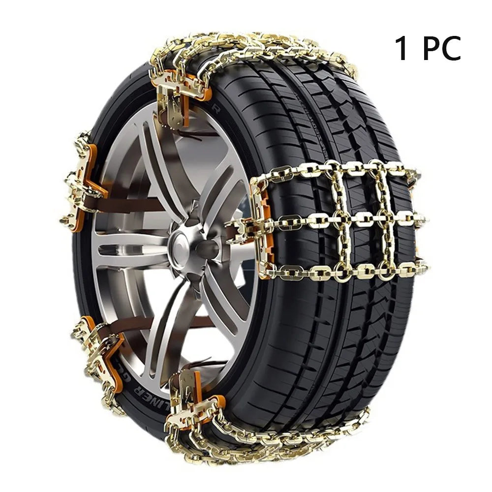 Driving Safety Car Tire Snow Chain Thickened Car Snow Tires Stainless Steel Snow Chain Anti-skid Metal Auto Anti-Skid Chain