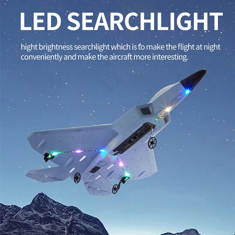 2024 Top P530 2.4G 2CH RC Airplane Raptor F22 Warplane Version LED Light With Gyroscope Toys A Gift For Boys with Easy Flying