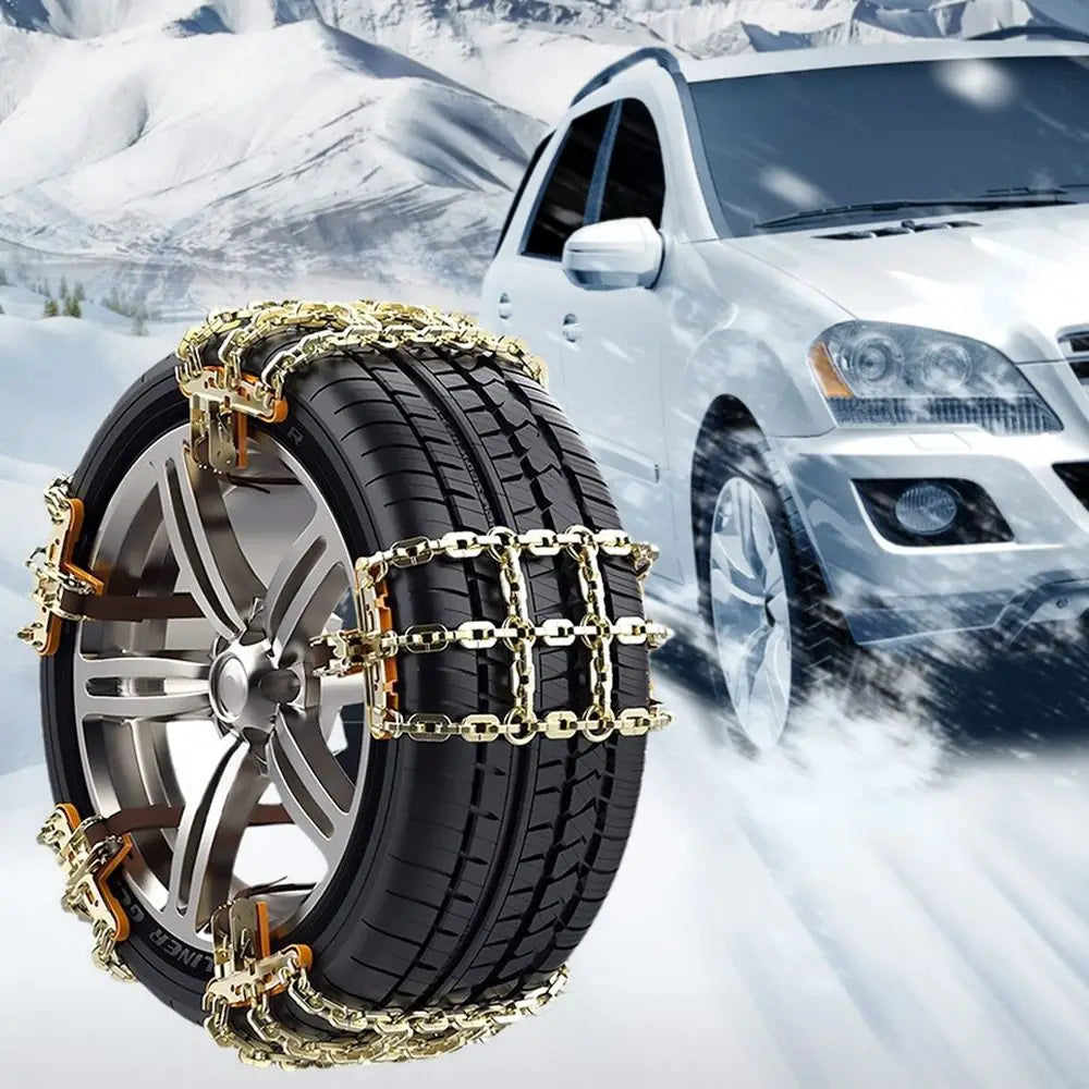 Driving Safety Car Tire Snow Chain Thickened Car Snow Tires Stainless Steel Snow Chain Anti-skid Metal Auto Anti-Skid Chain