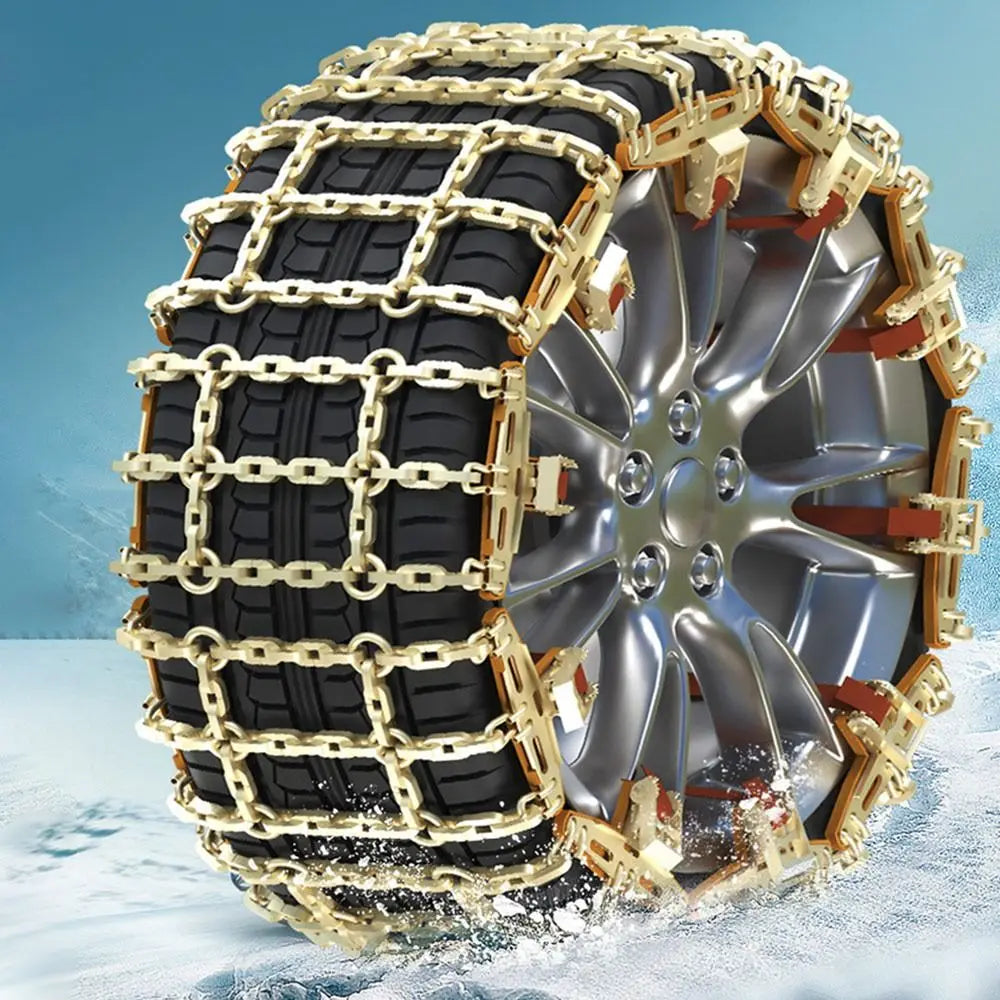 Driving Safety Car Tire Snow Chain Thickened Car Snow Tires Stainless Steel Snow Chain Anti-skid Metal Auto Anti-Skid Chain