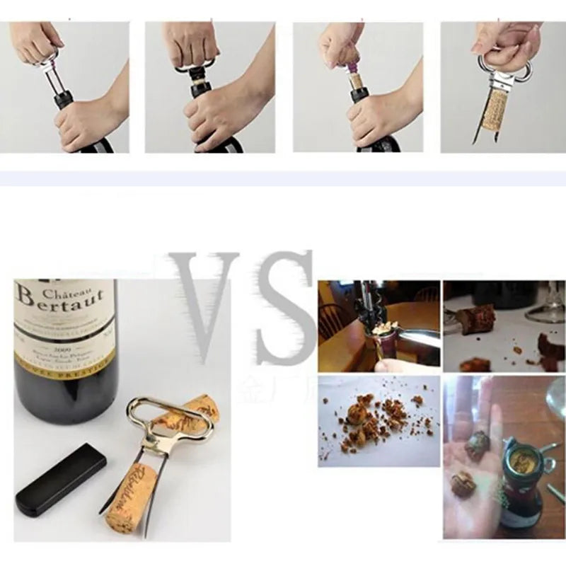 New Creative Openers High Quality Two-Prong Cork Puller Ah-So Wine Openers Professional Old Red Wine Openers