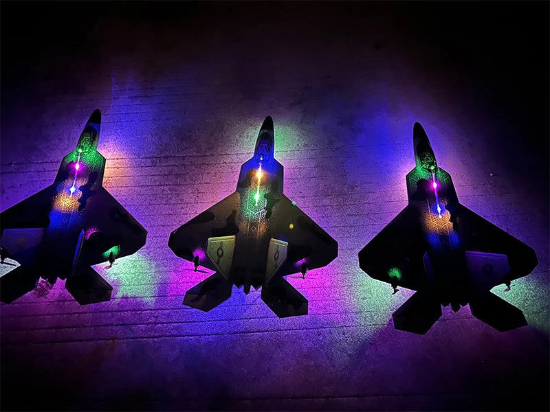 2024 Top P530 2.4G 2CH RC Airplane Raptor F22 Warplane Version LED Light With Gyroscope Toys A Gift For Boys with Easy Flying