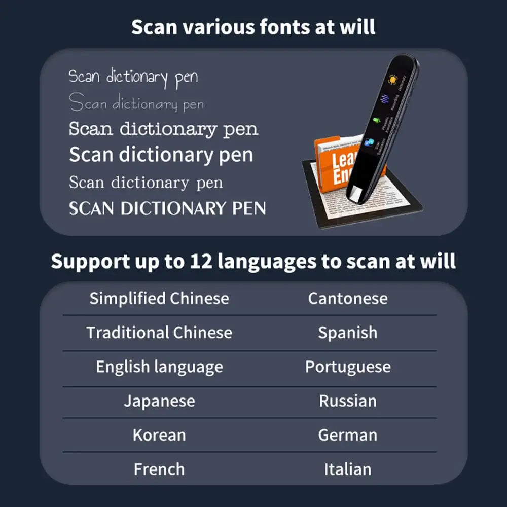 Translator 112 Languages Offline WIFI Scanning Translation Translator Instant Voice Scan Cheap Smart and High Marker Pen Qu R8B3