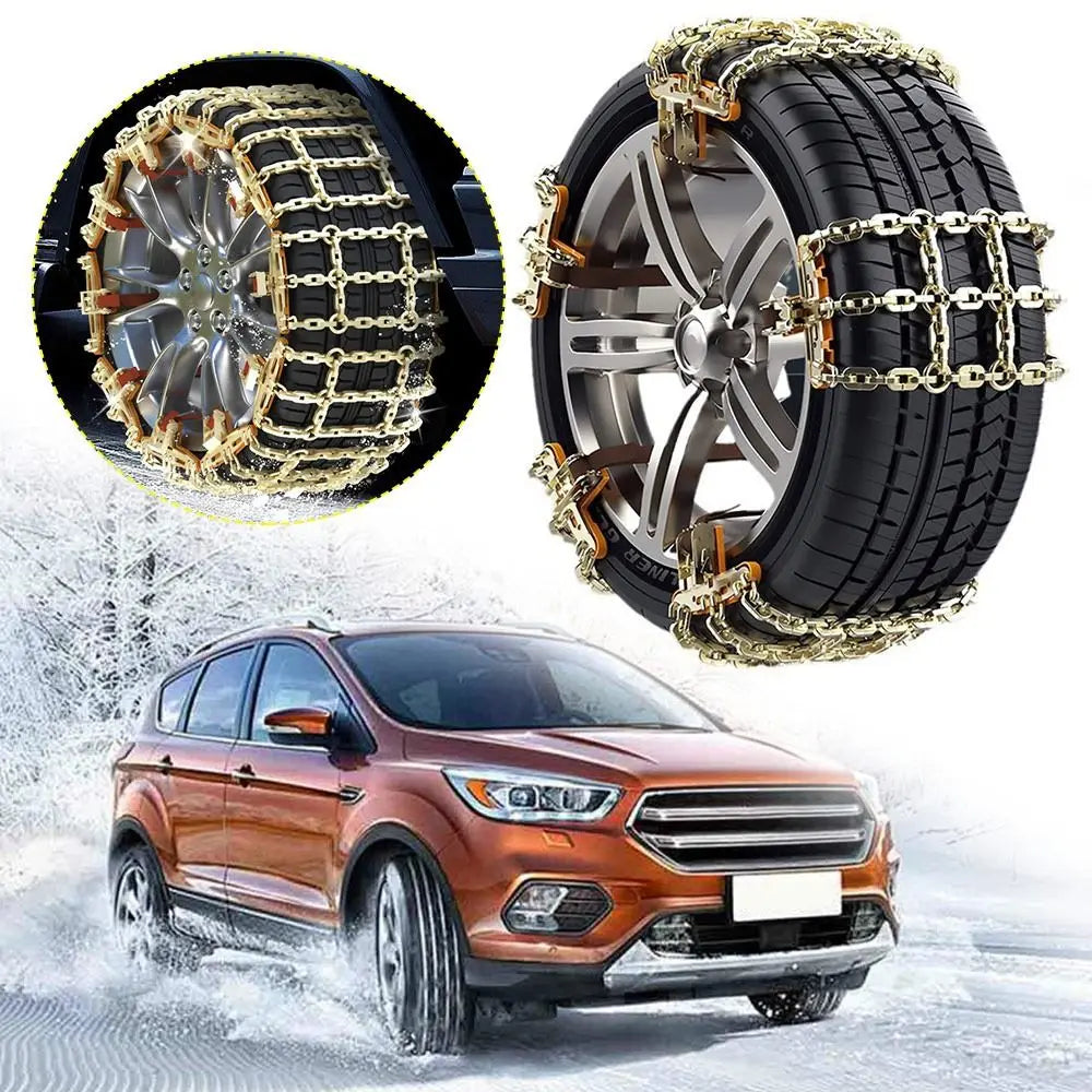 Driving Safety Car Tire Snow Chain Thickened Car Snow Tires Stainless Steel Snow Chain Anti-skid Metal Auto Anti-Skid Chain