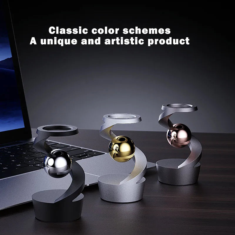 Metal Tabletop Floating Gyro Gravity Defying Kinetic Desk Toy Suspended Gyroscope Fidget Spinners for Adults Kids