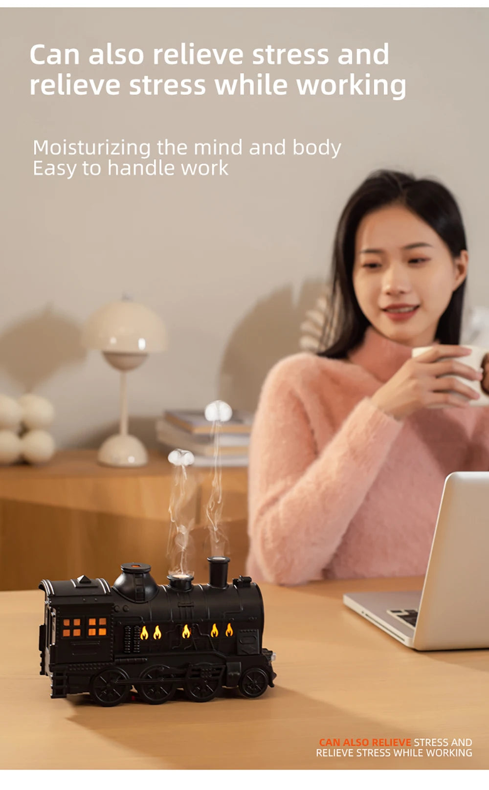 Aierwill Train Air Humidifier Ultrasonic Aromatherapy Diffusers Mist Maker Fragrance Essential Oil Aroma Difusor Remote control