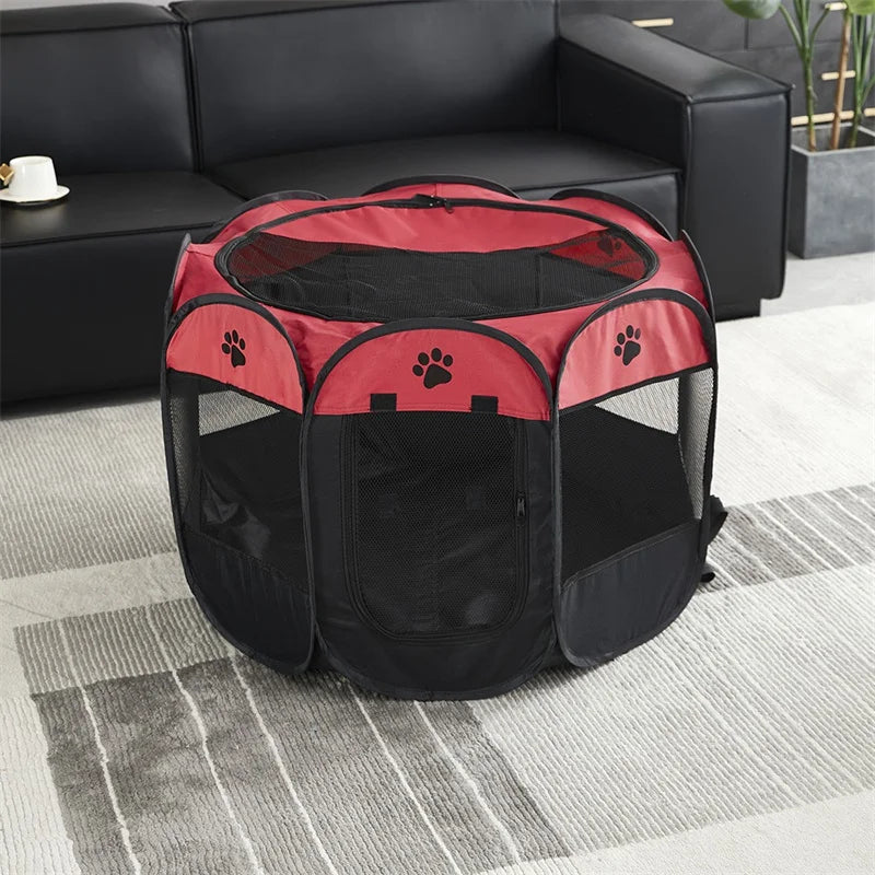 Pet Tent Portable Foldable Kennel Octagonal Fence Puppy Shelter Easy To Use Outdoor Easy Operation Large Dog Cages Cat Fences