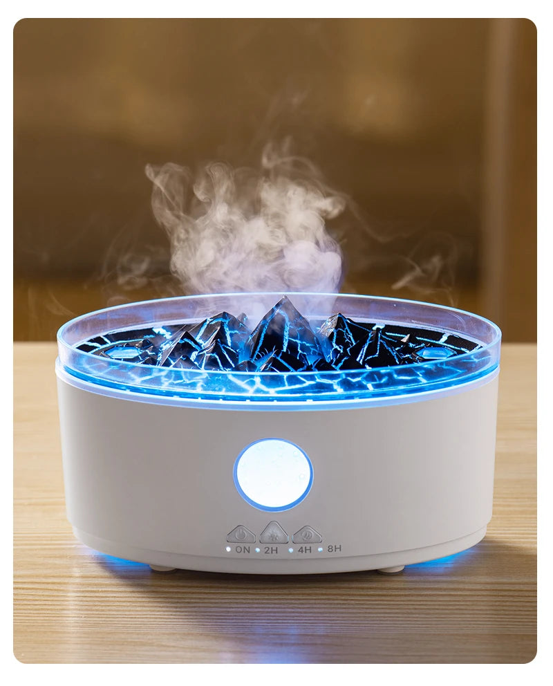 Multicolor Humidifier Aromatherapy Flame Volcano Light TimerFlame Ultrasonic Essential Oil Diffuse For Bedroom Home Yoga Office
