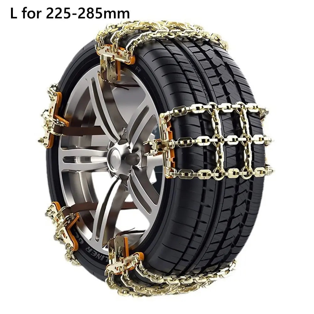 Driving Safety Car Tire Snow Chain Thickened Car Snow Tires Stainless Steel Snow Chain Anti-skid Metal Auto Anti-Skid Chain