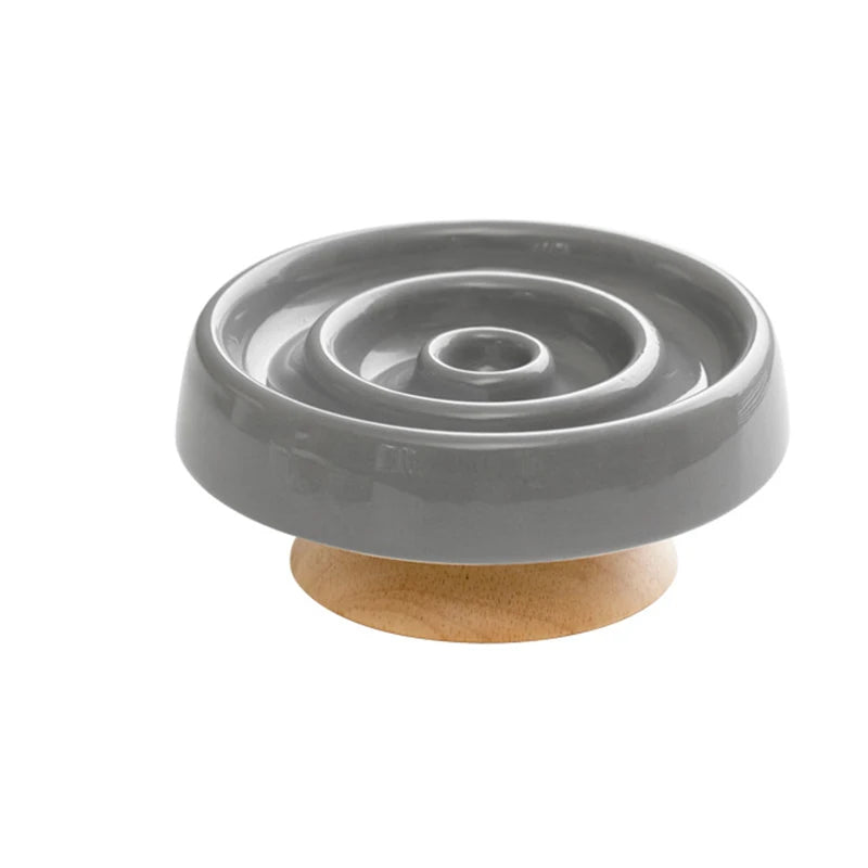 Cat Dog Slow Feeder Bowl Anti-Gulping Cat Food Dish Bowls Pet Ceramic Puzzle Food Bowl Puppy Dogs Cat Feeding Container