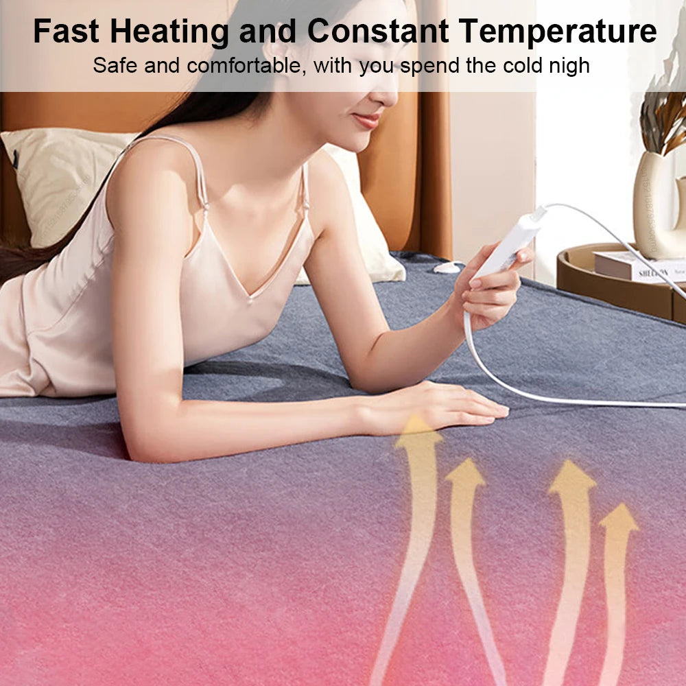 Heated Blanket Electric Heating Bankets For Home 220V Thicker Automatic Thermostat Body Warmer Thermal Blanket For Room Bed