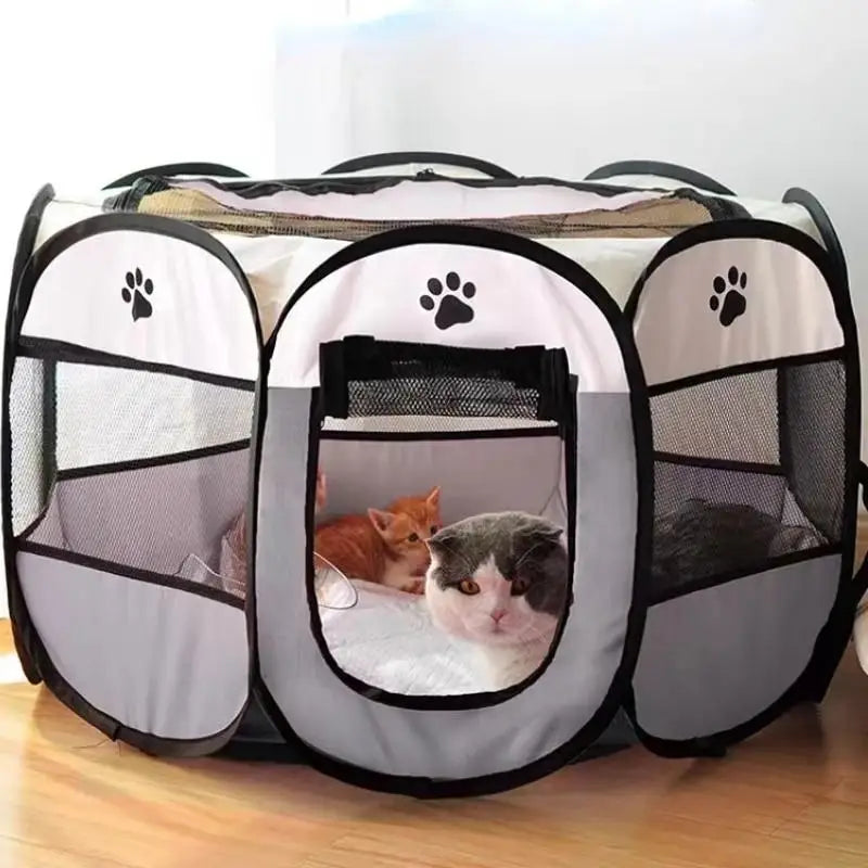 Pet Tent Portable Foldable Kennel Octagonal Fence Puppy Shelter Easy To Use Outdoor Easy Operation Large Dog Cages Cat Fences