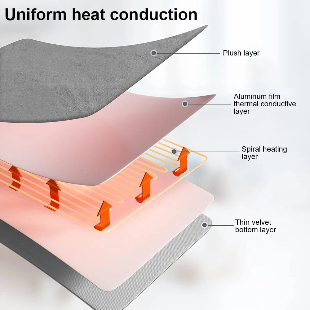 Heated Blanket Electric Heating Bankets For Home 220V Thicker Automatic Thermostat Body Warmer Thermal Blanket For Room Bed
