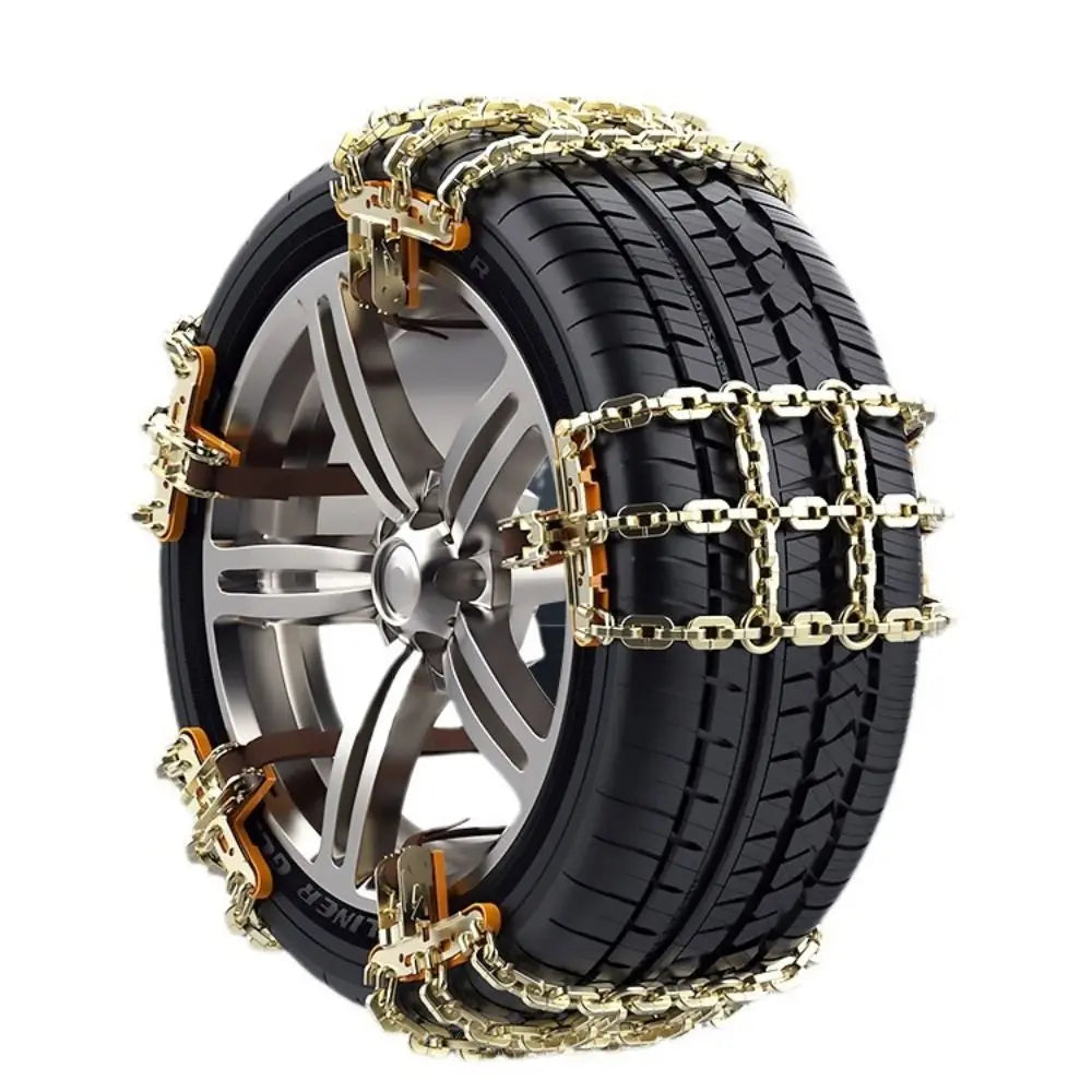 Driving Safety Car Tire Snow Chain Thickened Car Snow Tires Stainless Steel Snow Chain Anti-skid Metal Auto Anti-Skid Chain