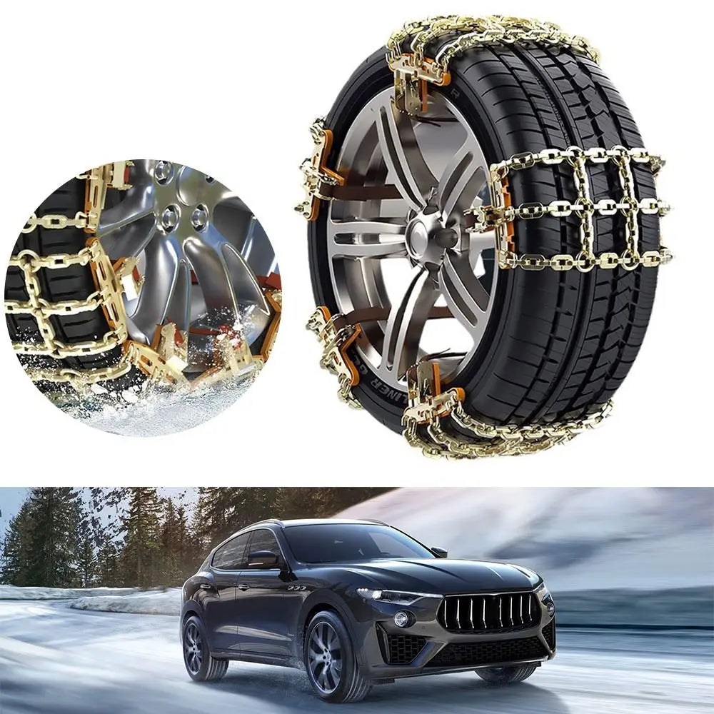 Driving Safety Car Tire Snow Chain Thickened Car Snow Tires Stainless Steel Snow Chain Anti-skid Metal Auto Anti-Skid Chain
