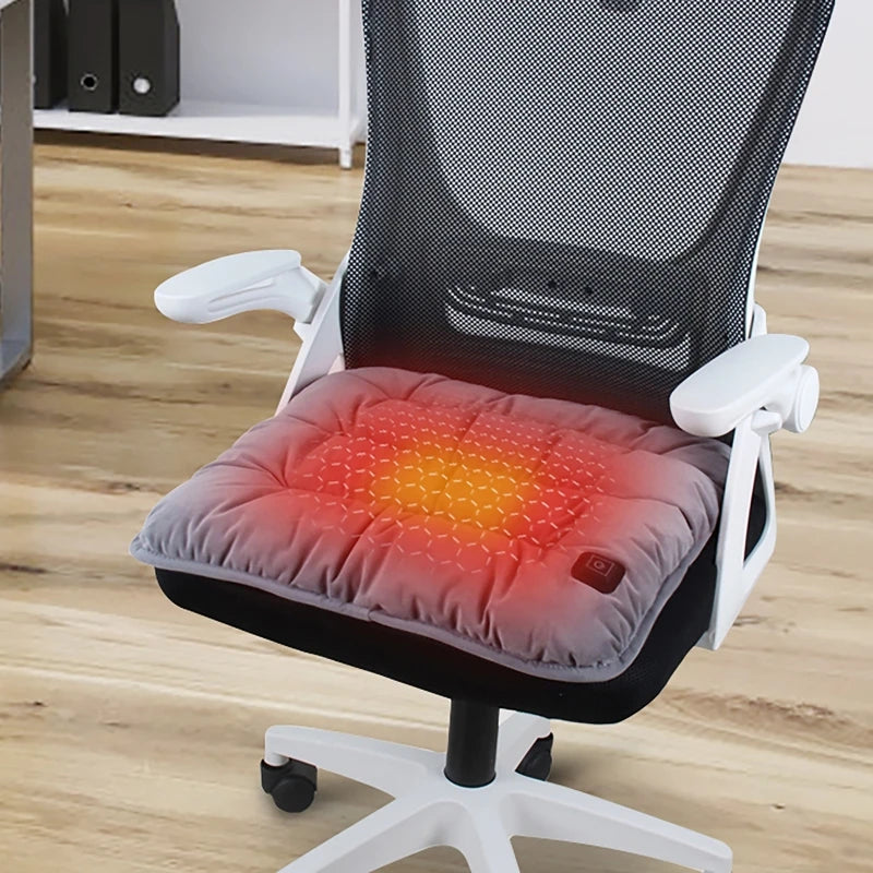 Winter Electric Heating Cushion USB Chair Keep Warm Car Home Office Universal  Quick Heated Seat Pad for Women Men 3 Speed
